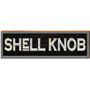 Shell Knob Black Sign | Wall Art Print on Real Wood