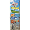 Michigan Lake Heron Directional | Wall Art Print on Real Wood