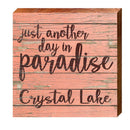 Another Day in Paradise Crystal Lake Peach | Wall Art Print on Real Wood