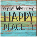 Crystal Lake Is My Happy Place | Wall Art Print on Real Wood