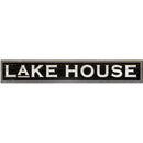 Lake House Black Sign | Wall Art Print on Real Wood
