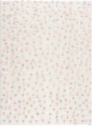 Cansu Pink & Cream Dotted Area Rug