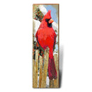 Snowy Perched Cardinal | Wall Art Print on Real Wood