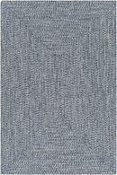 Blue Braided Faux Jute Outdoor Rug