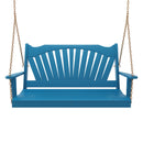 Keystone Amish Co. Sunburst Porch Swing, 5 Foot, Carribean Blue