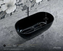 Cascade 59” Freestanding Solid Surface Bathtub