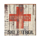 Windham Mountain, New York Ski Patrol Sign | Wall Art Print on Real Wood