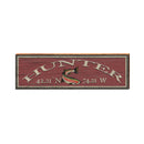 Hunter, New York Trout Latitude Longitude Sign | Wall Art Print on Real Wood