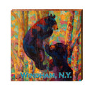 Windham, New York Climbing Bears Sign | Wall Art Print on Real Wood