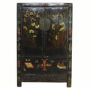 Birds and Flower Antique Chinese Cabinet