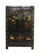 Birds and Flower Antique Chinese Cabinet