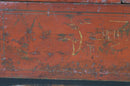 Red Antique Chinese Chinoiserie Style Cabinet
