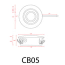 CB05 Round LED Cast Aluminum Recessed Cabinet Light Down Lighting Fixture