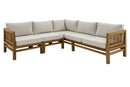 Kauai Natural Outdoor Chaise Couch Set with Sunbrella Cushions