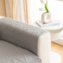 Geometric Textured Cotton Quilted Sofa Cover, Non-Slip Washable Couch Protector