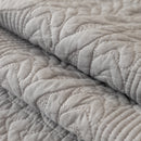 Geometric Textured Cotton Quilted Sofa Cover, Non-Slip Washable Couch Protector