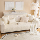 Geometric Textured Cotton Quilted Sofa Cover, Non-Slip Washable Couch Protector