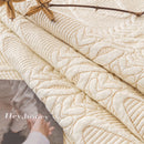 Geometric Textured Cotton Quilted Sofa Cover, Non-Slip Washable Couch Protector