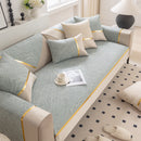 Modular Sofa Cover for Sectionals, Gold Striped Non-Slip Couch Protector