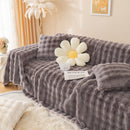 Super Soft Fluffy Faux Rabbit Fur Sofa Throw Blanket, Couch Cover Blanket for Couches Living Room Furniture Throw