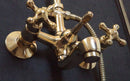 Unlacquered Brass Shower System With Tube Filler