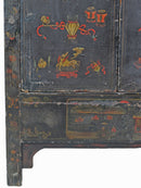 Z-Hand Painted Antique Black Chinese Antique Cabinet