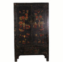 Z-Hand Painted Antique Black Chinese Antique Cabinet