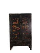 Z-Hand Painted Antique Black Chinese Antique Cabinet