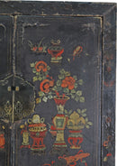 Z-Hand Painted Antique Black Chinese Antique Cabinet