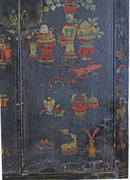 Z-Hand Painted Antique Black Chinese Antique Cabinet
