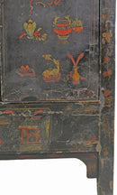 Z-Hand Painted Antique Black Chinese Antique Cabinet