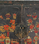 Z-Hand Painted Antique Black Chinese Antique Cabinet