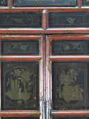 Hand Painted 80" Inch Tall Antique Chinese Cabinet