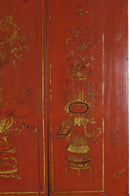 Red Antique Chinese Wedding Cabinet – 77 inches Tall