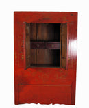 Red Antique Chinese Wedding Cabinet – 77 inches Tall