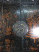 Large 84" Inch Tall  Black Chinese Antique Cabinet