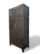 Z-98" Inch High Antique Chinese Chinoiserie-Style Cabinet