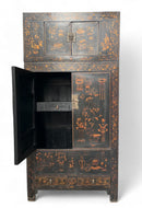 Z-98" Inch High Antique Chinese Chinoiserie-Style Cabinet