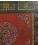 Hand Painted Flower Wreath Antique Gansu Tibetan Cabinet