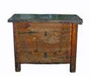 Rustic Red/Green Antique Cabinet