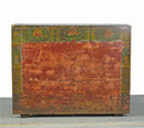 Rustic Red/Green Antique Cabinet