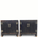 Z-Pair Antique Black Asian Cabinets