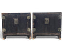 Z-Pair Antique Black Asian Cabinets