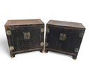 Z-Pair Antique Black Asian Cabinets