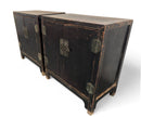 Z-Pair Antique Black Asian Cabinets