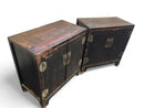 Z-Pair Antique Black Asian Cabinets