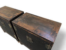 Z-Pair Antique Black Asian Cabinets