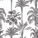 Black Palms Pattern Wallpaper