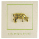 Cow Gold Lapel Pin