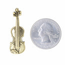 Violin Gold Lapel Pin